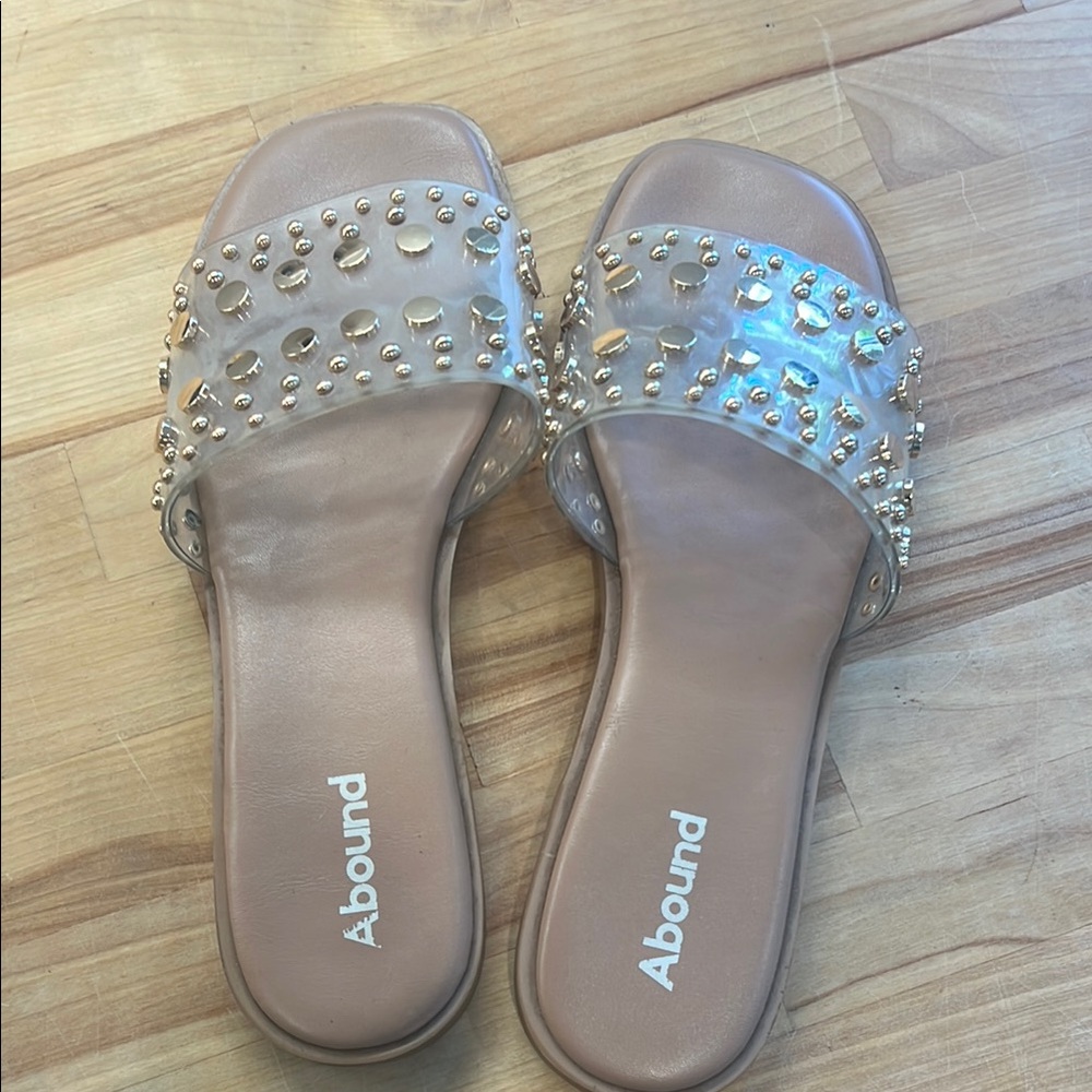 Abound Metallic Studded Slide Sandals